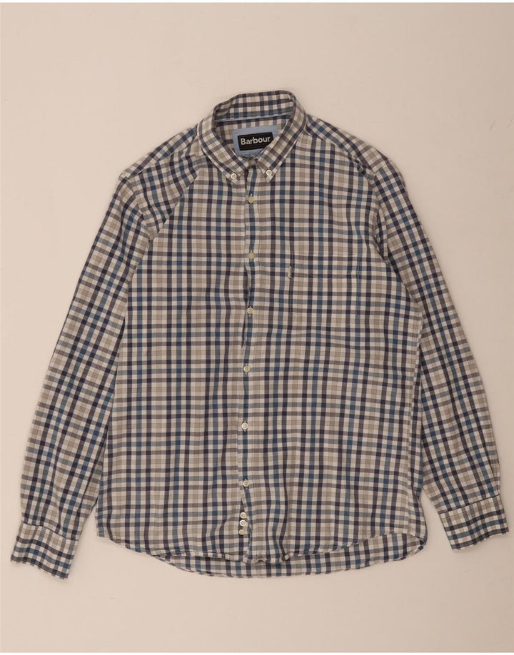 Cămașă pentru bărbați Barbour, albastru mediu Gingham