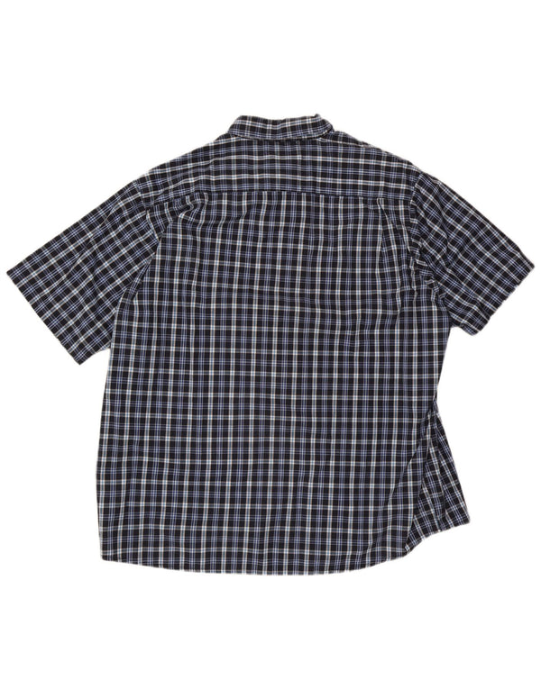 Cămașă cu mânecă scurtă pentru bărbați Lee 2XL, bumbac cu carouri bleumarin