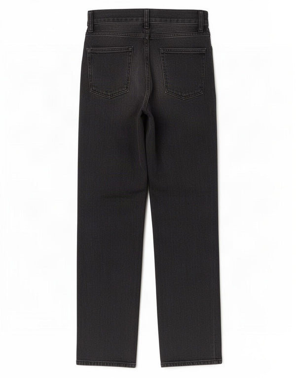 Zara Womens High Waist Straight Jeans EU 36 XS W26 L33 Grey Cotton
