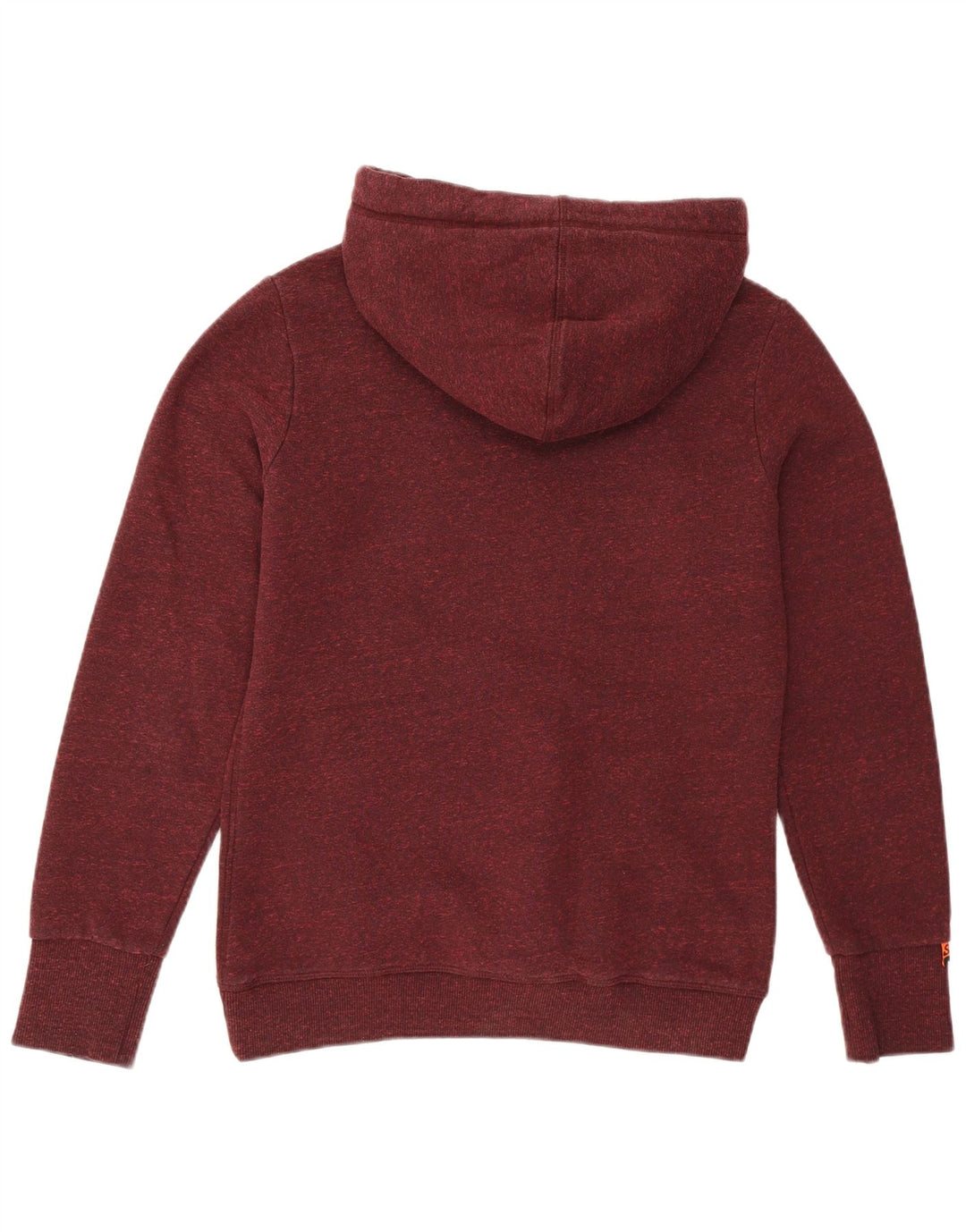 Pulover Superdry pentru damă cu grafică cu capota UK 14 Medium Burgundy Poliester