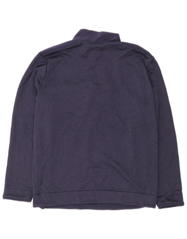 Pulover pentru bărbați Under Armour, cu fermoar și gât, XL, poliester bleumarin