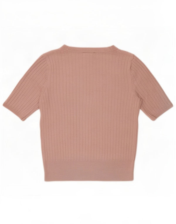 Tricou pentru femei Marks & Spencer Crop Top UK 10 Small Pink Viscose