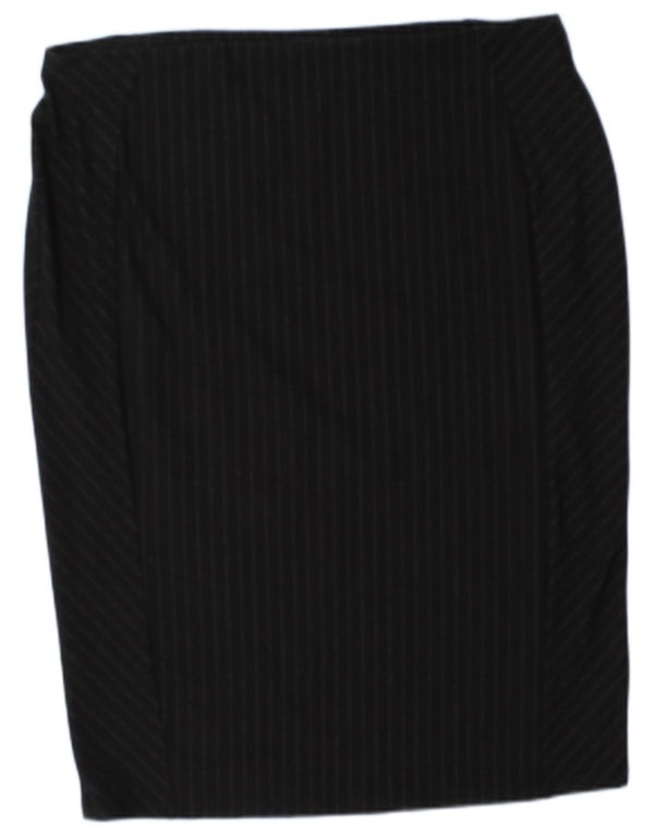 Fusta creion pentru femei Marks & Spencer UK 18 XL W38 Viscoză cu dungi negre