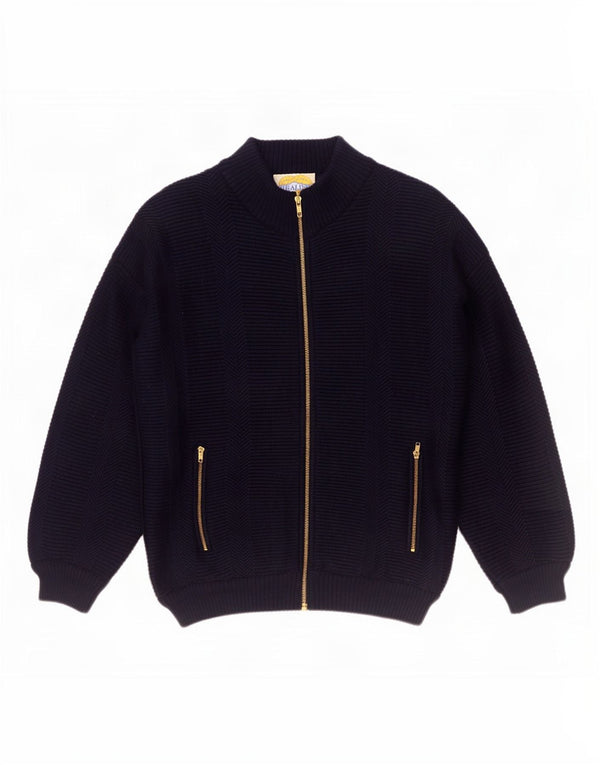 Pulover cardigan pentru bărbați Settebello, lână, albastru, mediu