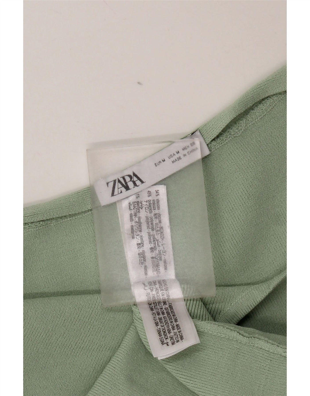 Rochie fără bretele pentru femei Zara UK 12 Medium Green Viscose