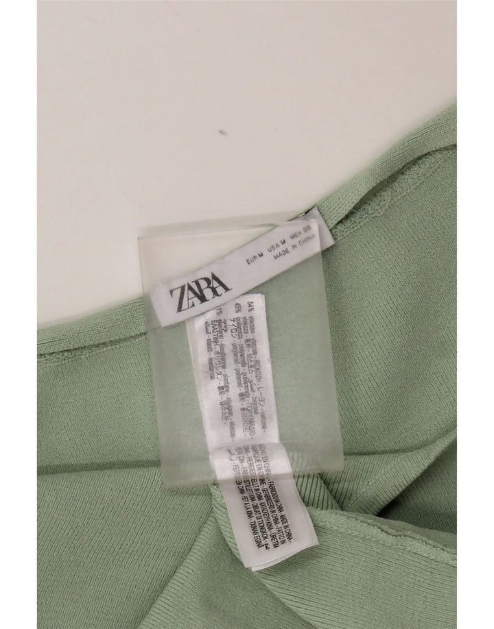 Rochie fără bretele pentru femei Zara UK 12 Medium Green Viscose