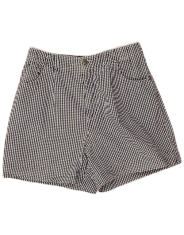 Belfe & Pantaloni scurți chino cu talie înaltă pentru femei IT 48 XL W30 Bumbac cu check albastru