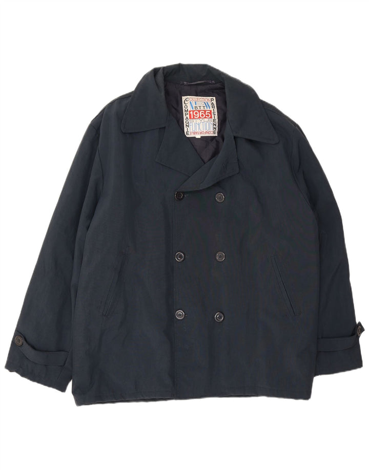 Compagnie Mens Pea Coat UK 40 Large Navy Blue