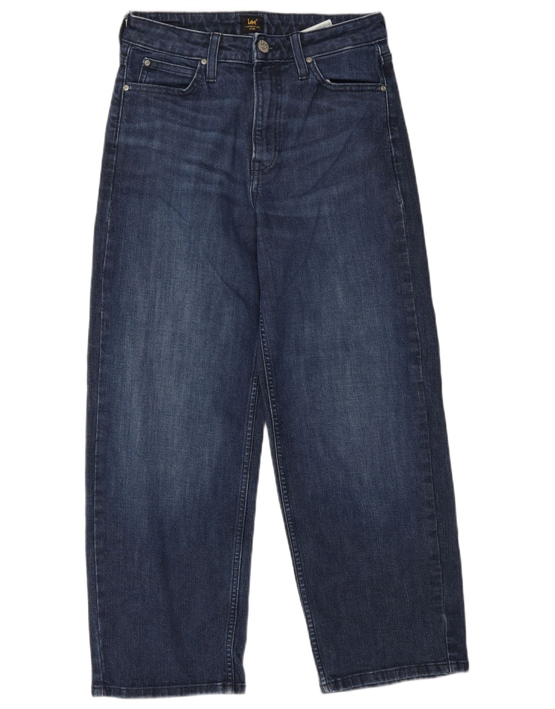 Blugi LEE pentru femei cu talie înaltă, cu picioare largi, L26 L25, bumbac albastru