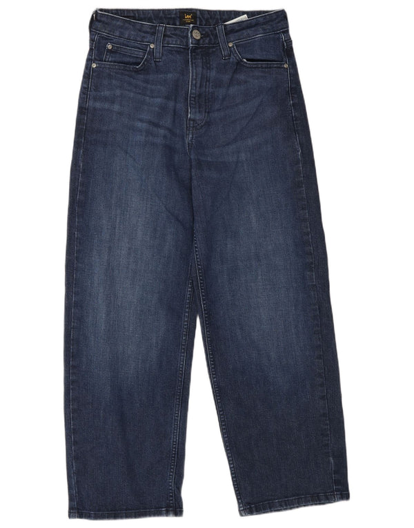 Blugi LEE pentru femei cu talie înaltă, cu picioare largi, L26 L25, bumbac albastru