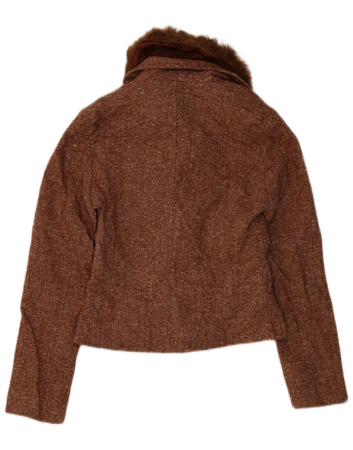 Jachetă Blazer pentru femei Pimkie cu 1 nasture UK 10 Mic maro pete