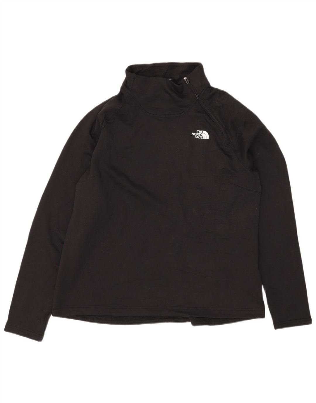 Top de trening The North Face pentru femei, cu fermoar și gât, negru, UK 18 XL