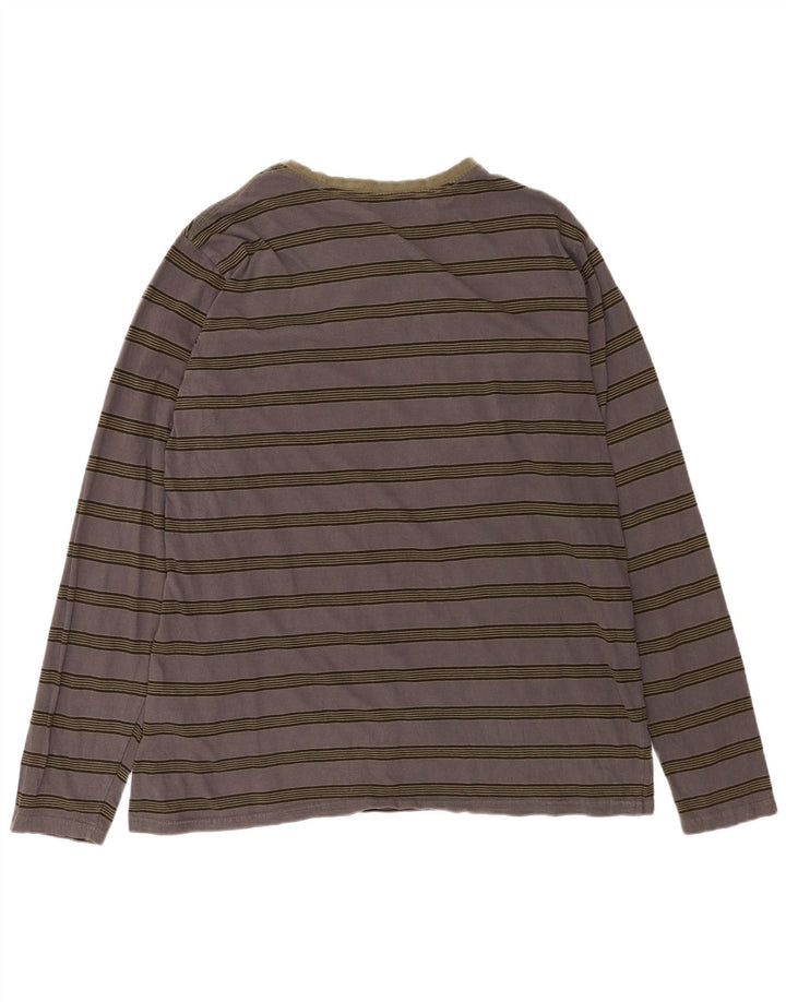 Top pentru bărbați Volcom cu mânecă lungă 2XL, bumbac cu dungi gri
