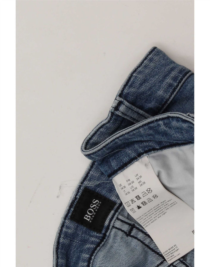 Blugi slim pentru bărbați Hugo Boss W34 L36 Bumbac albastru