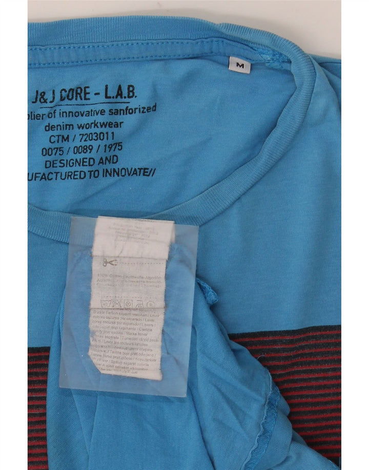 Tricou cu grafic Jack & Jones pentru bărbați Top din bumbac albastru mediu