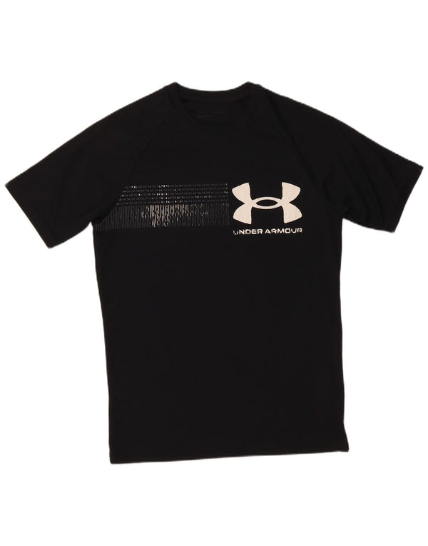 Tricou grafic Under Armour pentru bărbați Heat Gear Top mic negru