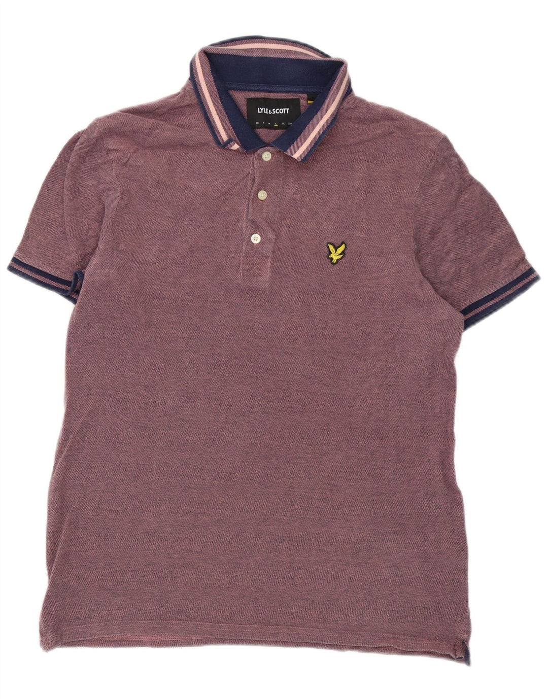 Tricou polo pentru bărbați Lyle & Scott, bumbac roz mare