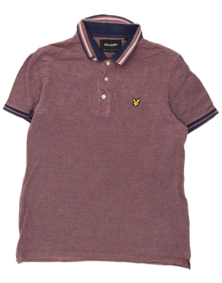Tricou polo pentru bărbați Lyle & Scott, bumbac roz mare