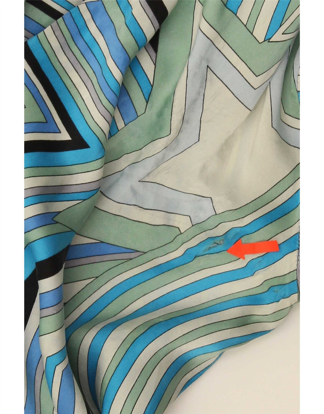 Cămașă Vintage pentru femei UK 20 2XL Albastru Geometric
