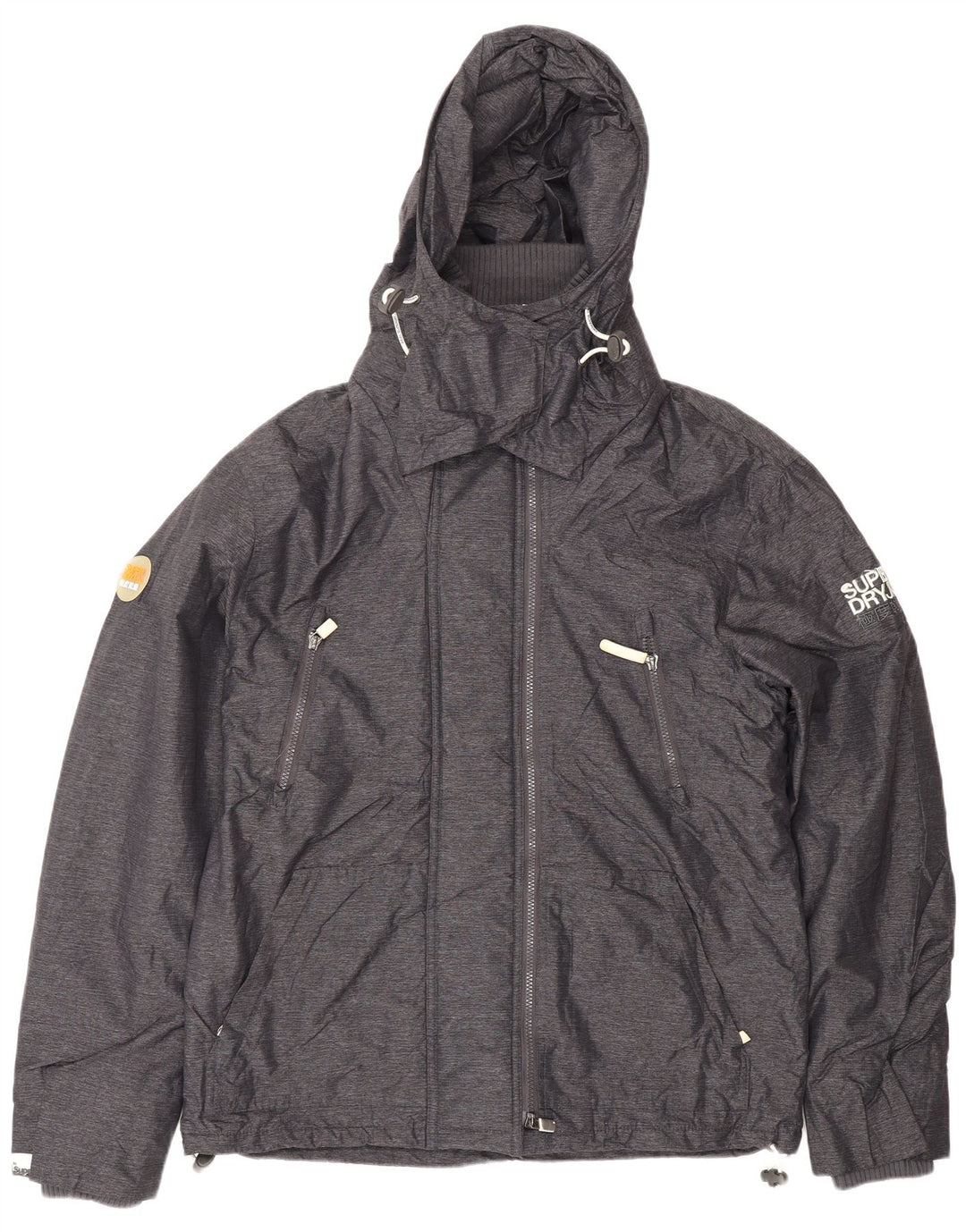 SUPERDRY Windhiker Windbreaker Jacket cu glugă pentru bărbați UK 42 XL Nylon gri