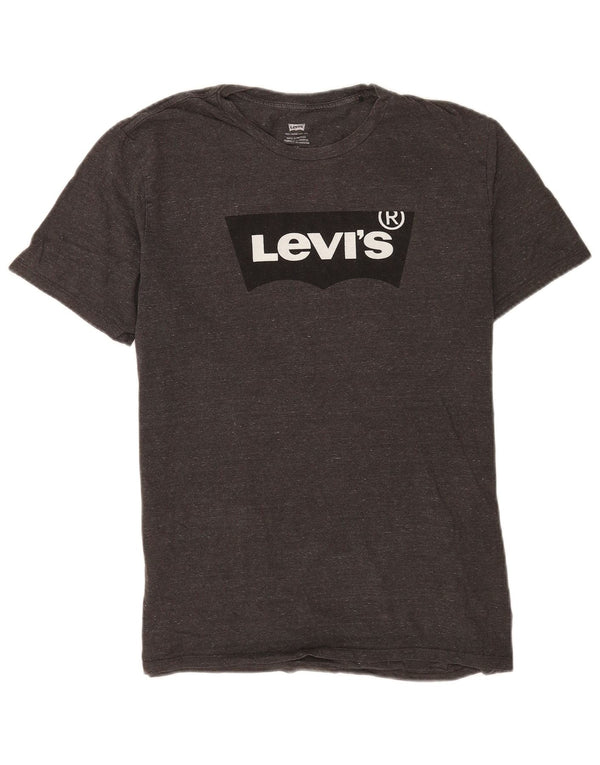 Tricou grafic pentru bărbați Levi's Top mare, gri, bumbac cu pete