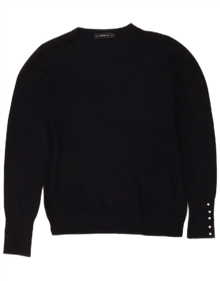 Pulover pentru damă Zara, cu gâtul turn, Marea Britanie 12 Medium Bleumarin