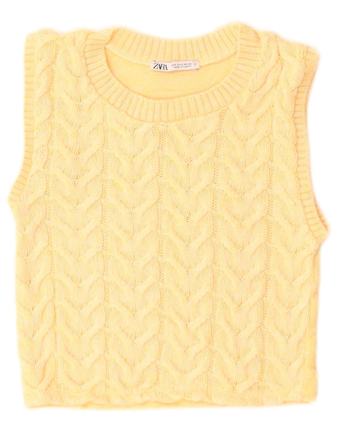 Top tanc pentru femeie Zara Crop Vest UK 8 Small Yellow