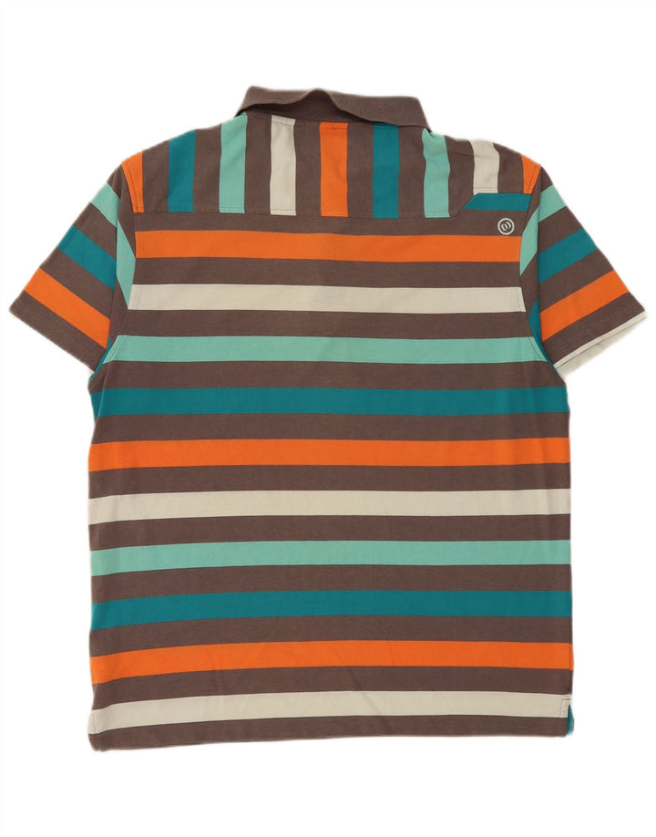 Tricou polo Animal pentru bărbați, poliester cu dungi mari, multicolore