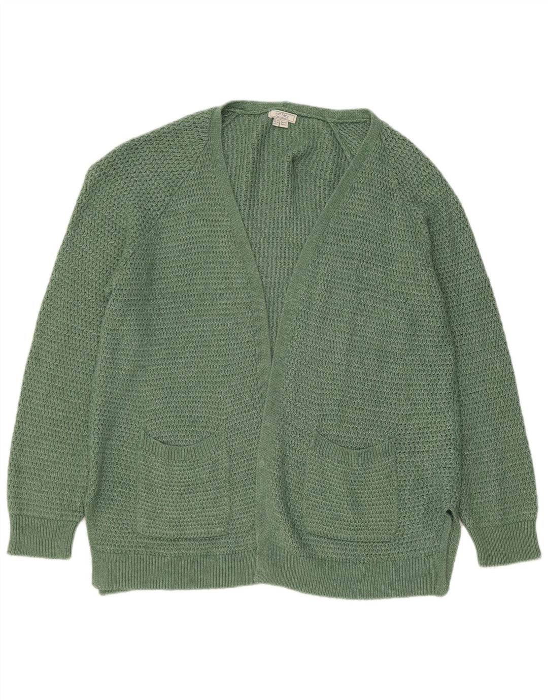 Pulover cardigan deschis pentru femei Fat Face UK 12 Acrilic verde mediu