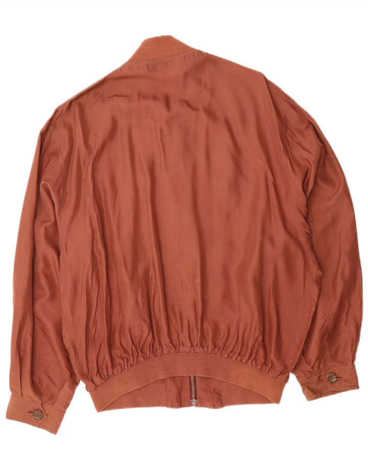 Bomber pentru bărbați VINTAGE UK 40, mătase mare, maro
