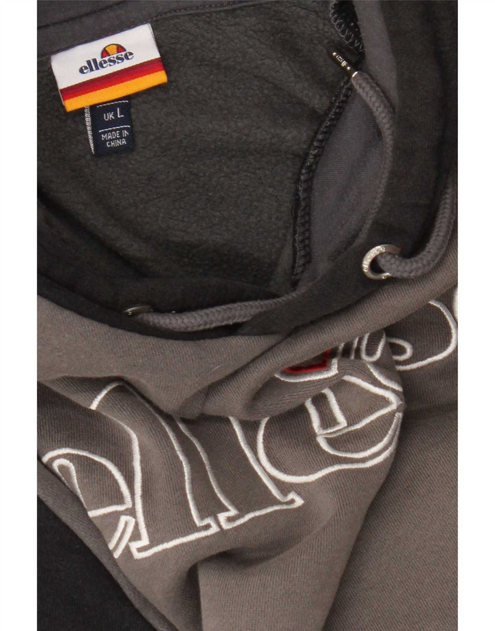 Pulover cu glugă cu grafic pentru bărbați Ellesse, mare, gri, bloc de culoare