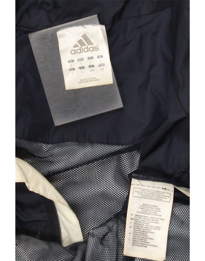 Jachetă de ploaie cu glugă ADIDAS pentru bărbați UK 40 mare nailon bleumarin