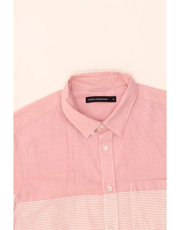 FRENCH CONNECTION Mens Shirt Medium Pink Colourblock Cotton Vintage French Connection and Second-Hand French Connection from Messina Hembry 