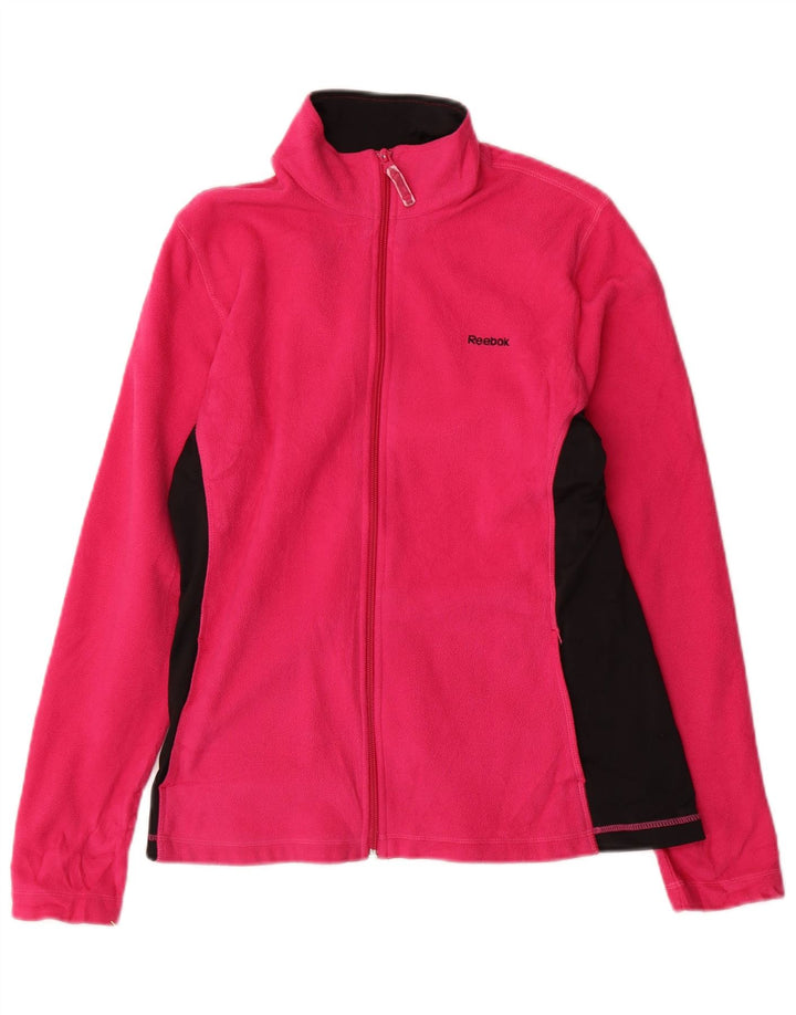 Jachetă fleece pentru femei Reebok UK 10 mic, roz, poliester color bloc
