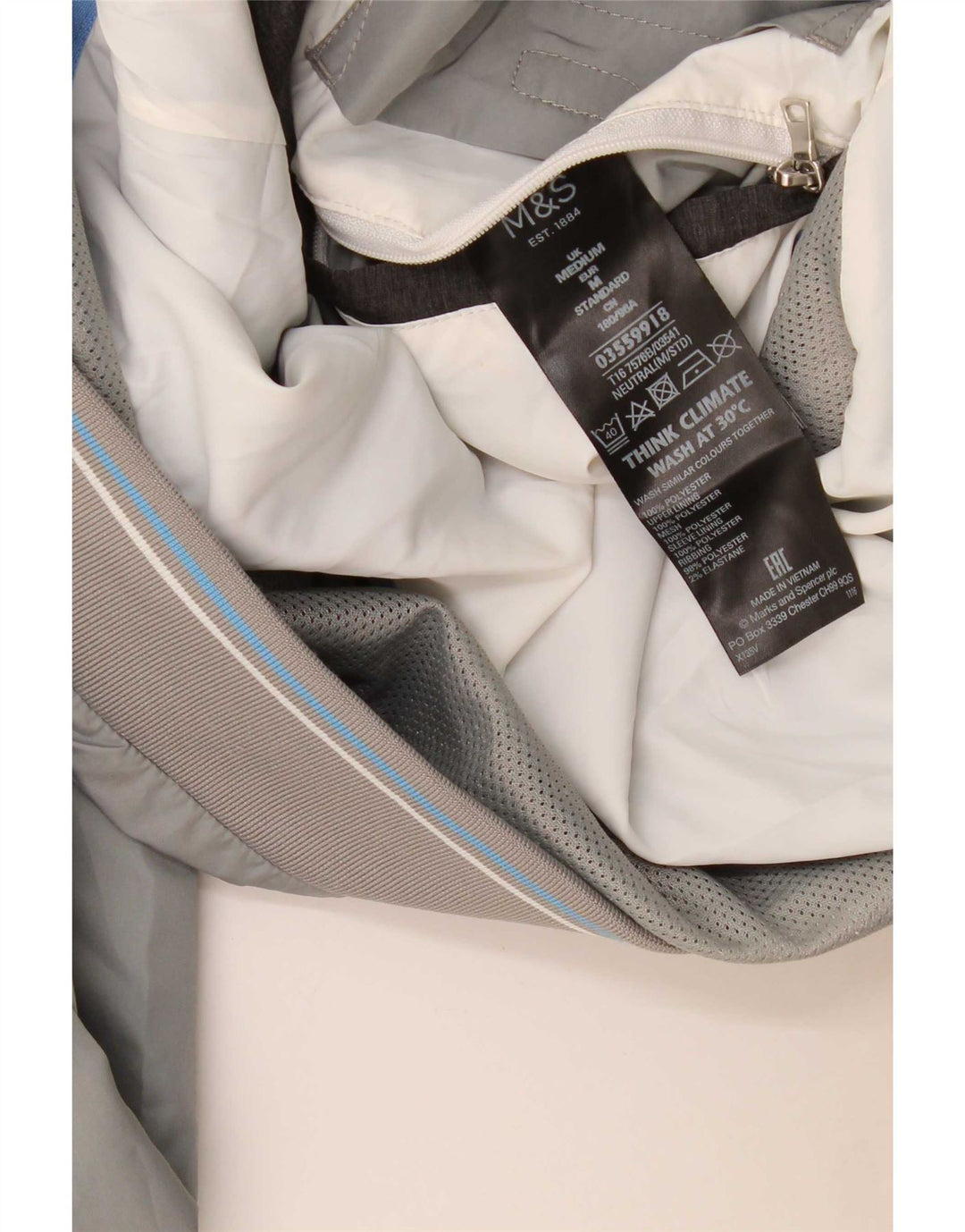 Jachetă Bomber pentru bărbați Marks & Spencer UK 38 Medium Gri Poliester