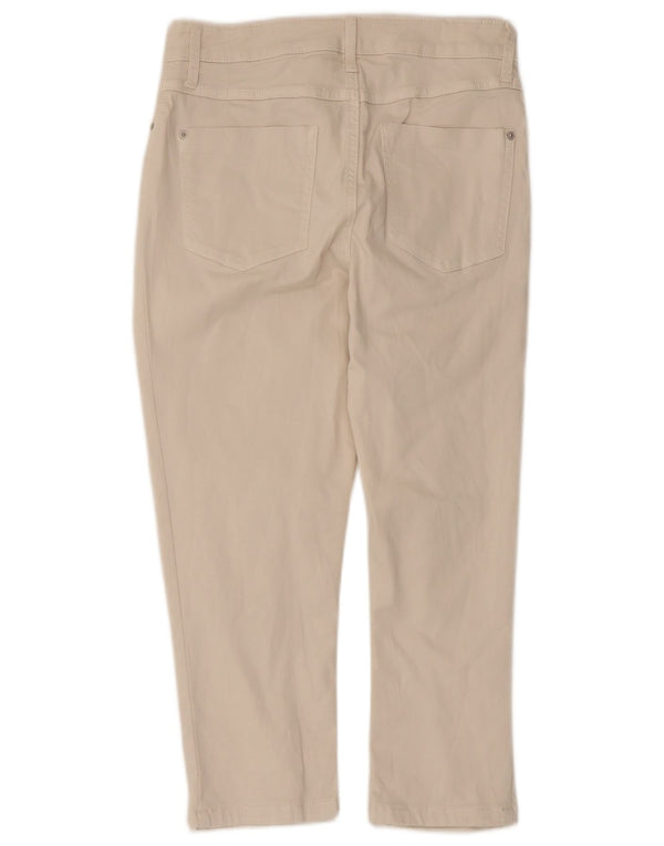 Pantaloni Capri pentru femei Marks & Spencer UK 10 Small W28 L22 Off White