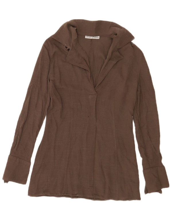 Bluză cu mânecă lungă pentru femei Emporio Armani Top IT 40 Small Brown Viscose