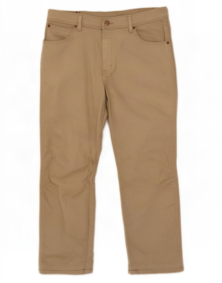 Blugi tăiați pentru bărbați Wrangler W36 L25 bumbac bej