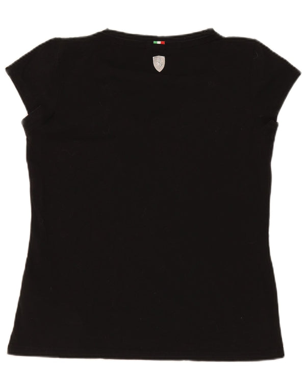 Tricou Puma Scuderia Ferrari pentru femei, UK 16, mare, bumbac, negru