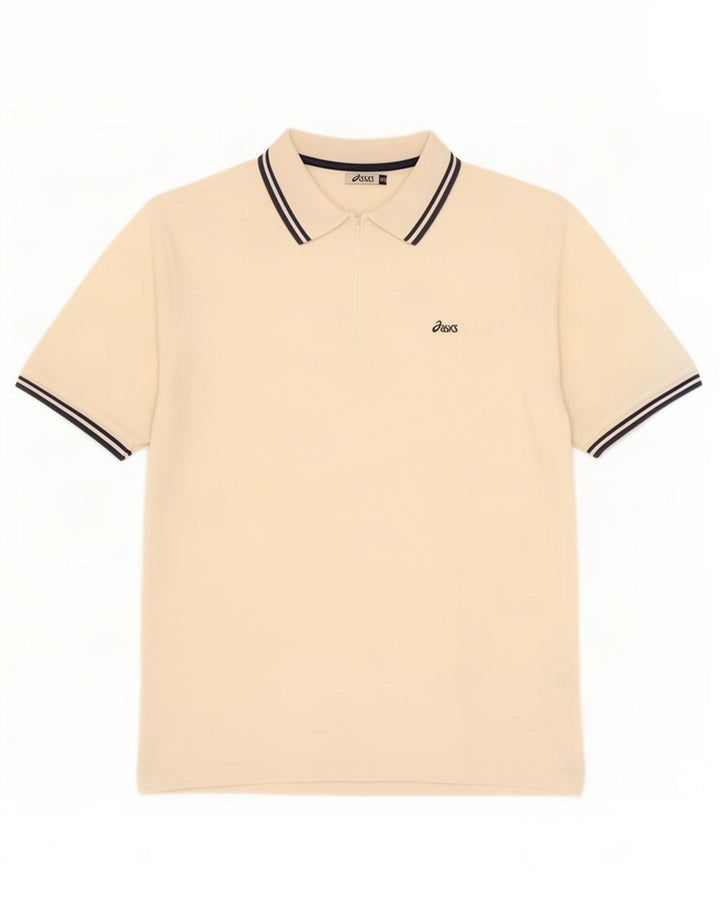 Tricou polo Asics pentru bărbați, bumbac bej 2XL