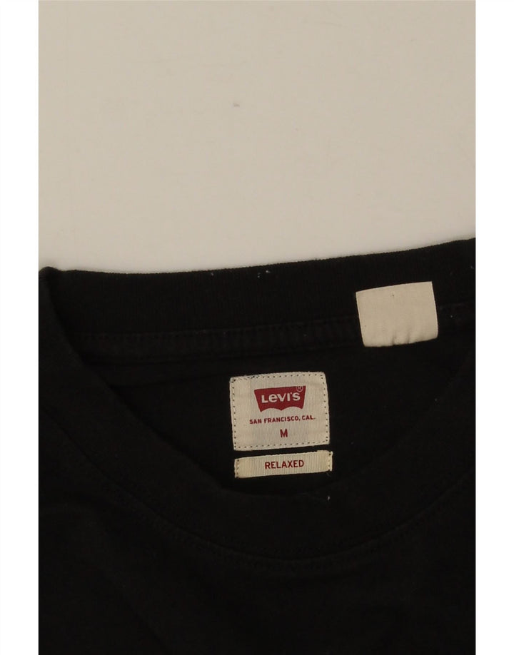 Tricou relaxat pentru bărbați LEVI'S Top mediu negru