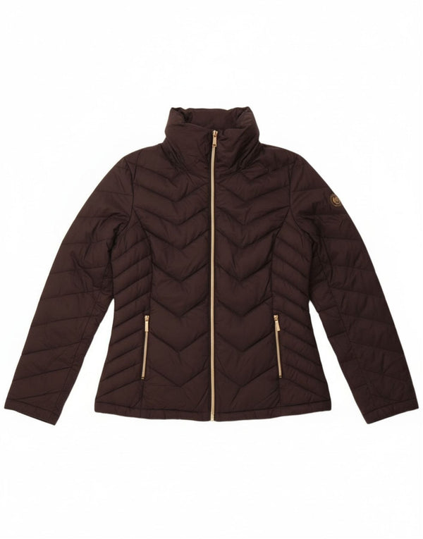 Jachetă căptușită pentru femei Michael Kors UK 14 Medium Black Nylon