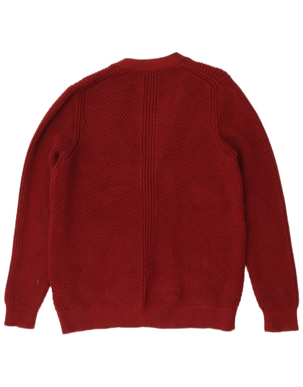 Pulover cardigan cu autograf Marks & Spencer pentru femei UK 12, viscoză roșie medie