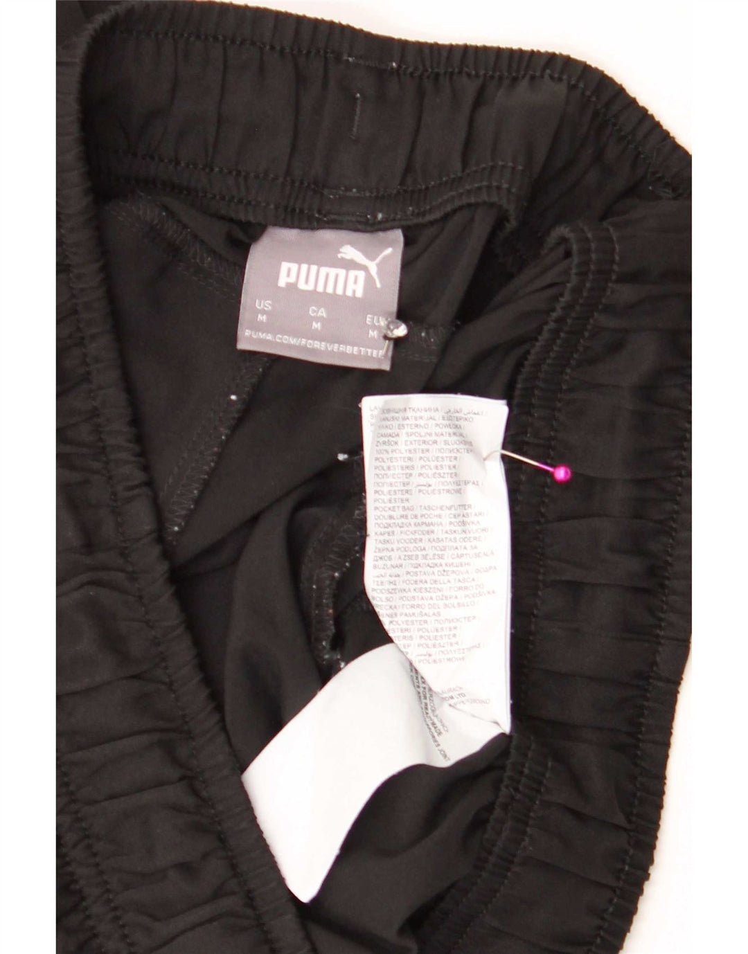 Pantaloni scurți sport Puma pentru bărbați, poliester mediu negru