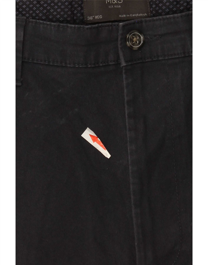 Pantaloni scurți chino pentru bărbați Marks & Spencer W38 XL, bumbac bleumarin