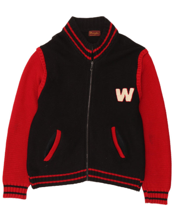 Pulover cardigan grafic pentru bărbați Wrangler, mediu negru, color block