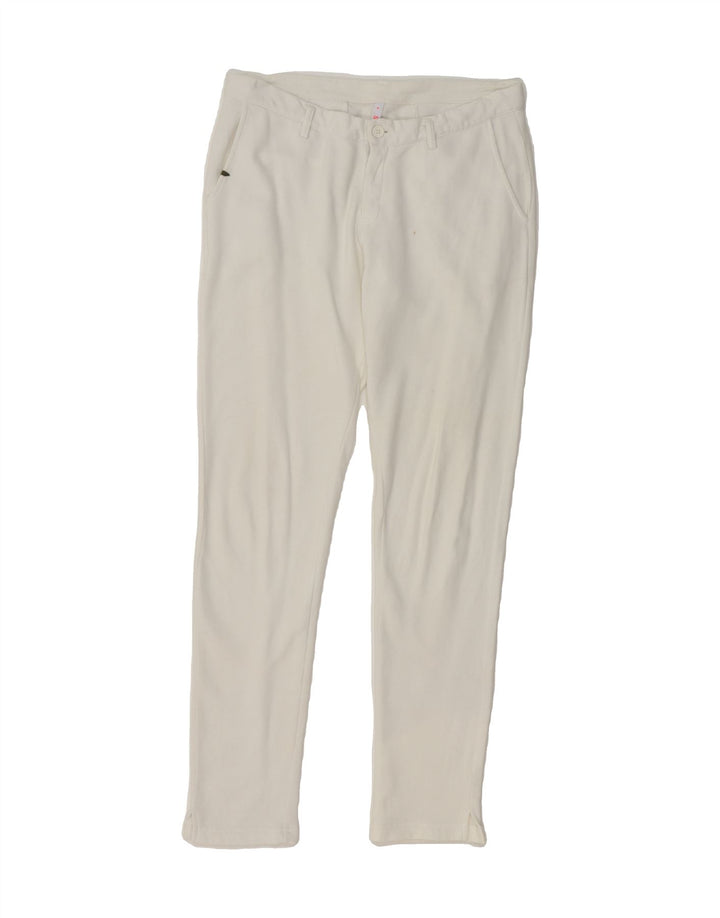 SUN68 Womens Slim Chino Trousers Medium W32 L29 White Cotton Vintage Sun68 and Second-Hand Sun68 from Messina Hembry 