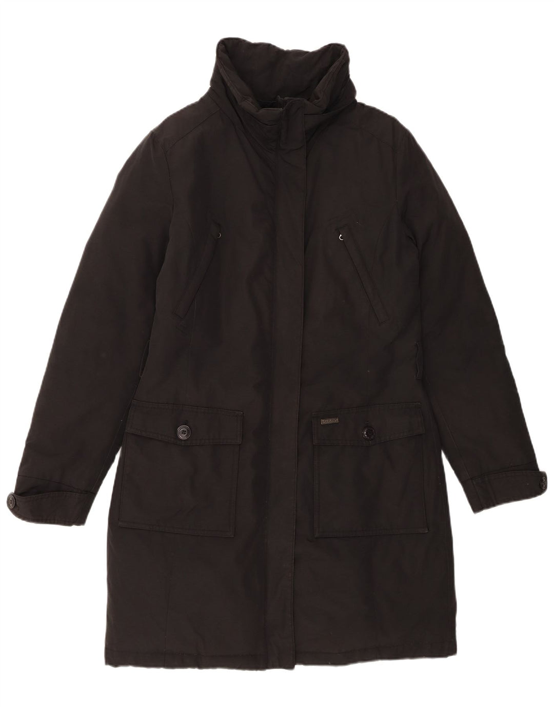 Palton căptușit pentru femei Woolrich UK 14 mare, negru, bumbac