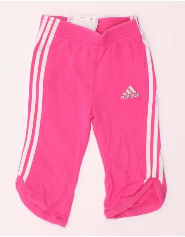 Pantaloni de trening Adidas Bebe Fete Capri 3-6 Luni Roz Bumbac