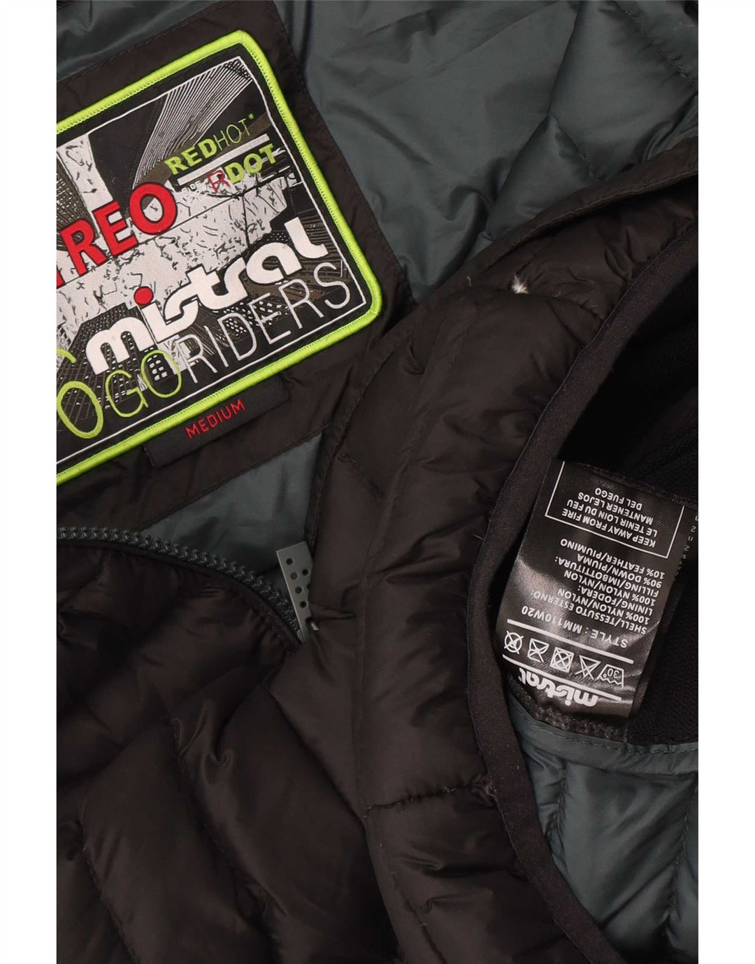 Jachetă căptușită cu glugă pentru bărbați Mistral UK 38 Medium Black Nylon